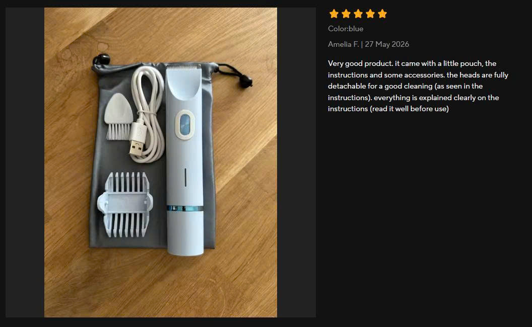 Customer photo review 1